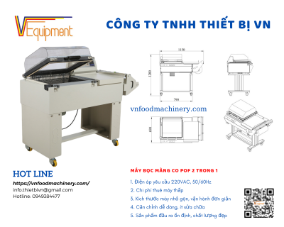 CHO THUÊ MÁY BỌC MÀNG CO 2 TRONG 1